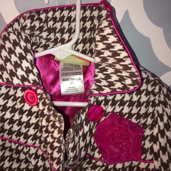 Corded little girls houndstooth jacket 🧥 - Picture 3 of 5